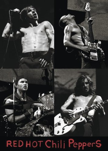 Close Up Red Hot Chili Peppers Poster Live - Collage (b/w) (61cm x 86cm) + Geschenkverpackung. Verschenkfertig! von Close Up