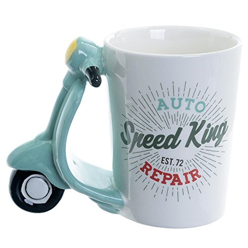 Close Up Retro Tasse: Speed King Auto Repair mit 3D Roller Henkel - 100% Keramik von Close Up