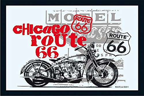 Close Up Route 66 Spiegel Chicago Bike (22cm x 32cm) von Close Up