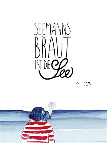 Close Up Seemans Braut ist die See Kunstdruck, Poster - 200g/m² Papier matt 40 x 30 cm von Close Up