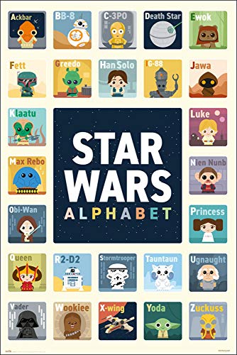 Close Up Star Wars Poster Alphabet ABC (61cm x 91,5cm) + weiÃŸe Geschenkverpackung. Verschenkfertig! von Close Up