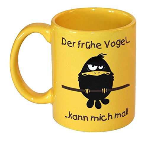 Close Up Tasse mit dem Spruch: Der frühe Vogel kann Mich mal aus Keramik von Close Up