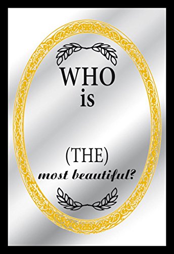 Close Up Who is (The) Most Beautiful Spiegel mit schwarzem Rahmen (22x 32cm) von Close Up