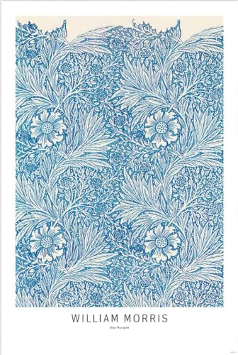 Close Up William Morris Poster Plakat Blue Marigold (1875) 61 x 91,5 cm von Close Up