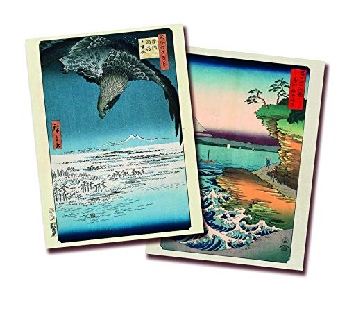 Hiroshige Kunstdruck 2er-Set Papier 250 gr. matt The Coast at Hota In Awa Province und Fukagawa Susaki and Jumantsubo von Close Up