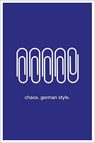 Kunstdruck/Mini-Poster - Chaos German Style - Premium Art Print, blau - Hochformat 20 x 30 cm von Close Up