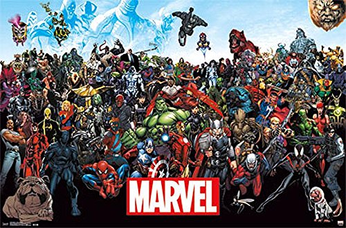 Marvel Poster Line Up 15 (91,5cm x 61cm) + Geschenkverpackung. Verschenkfertig! von Close Up