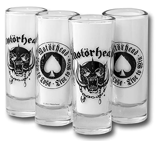 Motörhead Schnapsgläser 4-er Set - 4-teilig, transparent, Bedruckt, Glas, in Geschenkverpackung. von Close Up