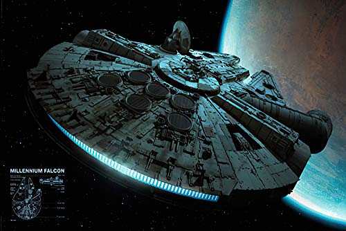 Close Up Star Wars Poster Millennium Falcon im Querformat (91,5 cm x 61 cm) von Star Wars