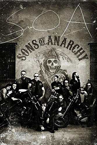 Close Up Sons of Anarchy Poster Vintage (61cm x 91,5cm) + 2 St. Schwarze Posterleisten mit Aufhängung von Close Up