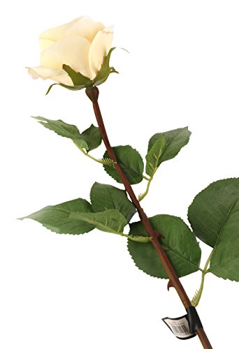 Closer 2 Nature F061YL Floral Elegance, Künstliche Rose einzelstiehl, offen, 72 cm, blassgelb von Closer 2 Nature