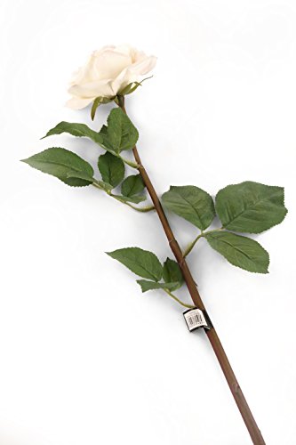 Closer 2 nature F059CL Floral Elegance, Künstliche Rose getupft einzelstiehl 92 cm, cremeweiß/rosa von Closer 2 Nature
