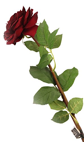 Closer 2 nature F059RL Floral Elegance, Künstliche Rose einzelstiehl, 92 cm, burgunderrot von Closer 2 Nature