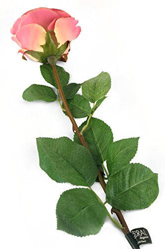 Closer 2 nature F061PL Floral Elegance, Künstliche Rose einzelstiehl, offen, 72 cm, rosa von Closer 2 Nature