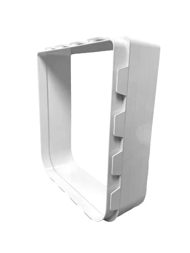 Closer Pets Tunnelstück/Wandrahmen – Kompatibel mit großen Klappen von Closer Pets, Cat Mate & Dog Mate (Modelle 221 & 357), Weiß (2er-Pack) von Closer Pets