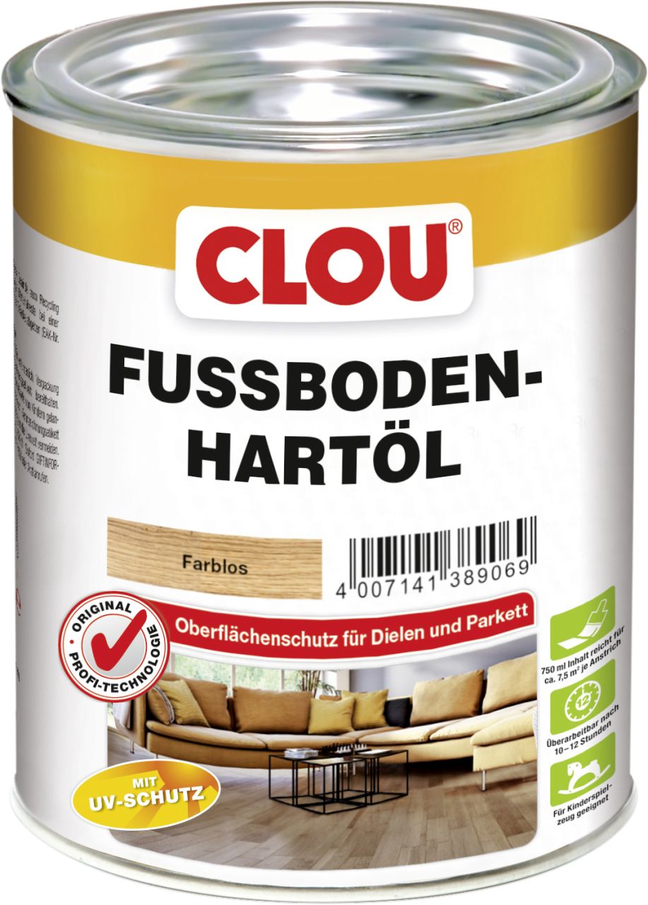 Clou Fußboden Hartöl 750 ml farblos von Clou