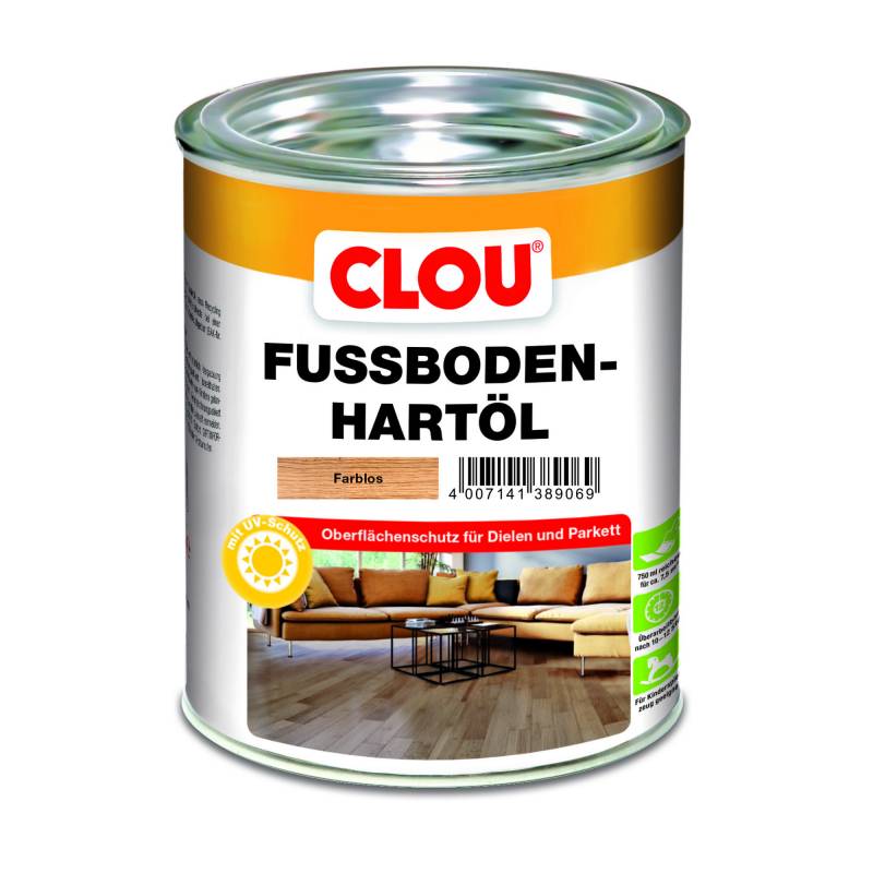 Clou Fußboden-Hartöl transparent 750 ml von Clou