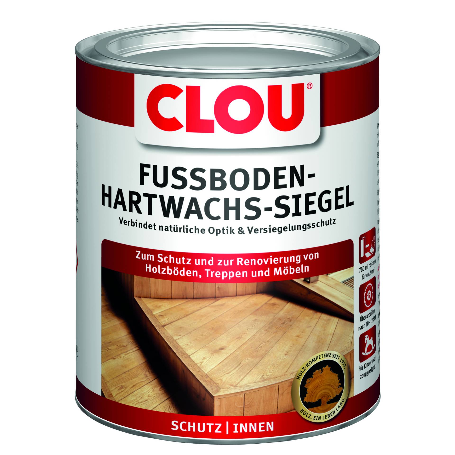 Clou Fußboden-Hartwachs-Siegel transparent 750 ml von Clou