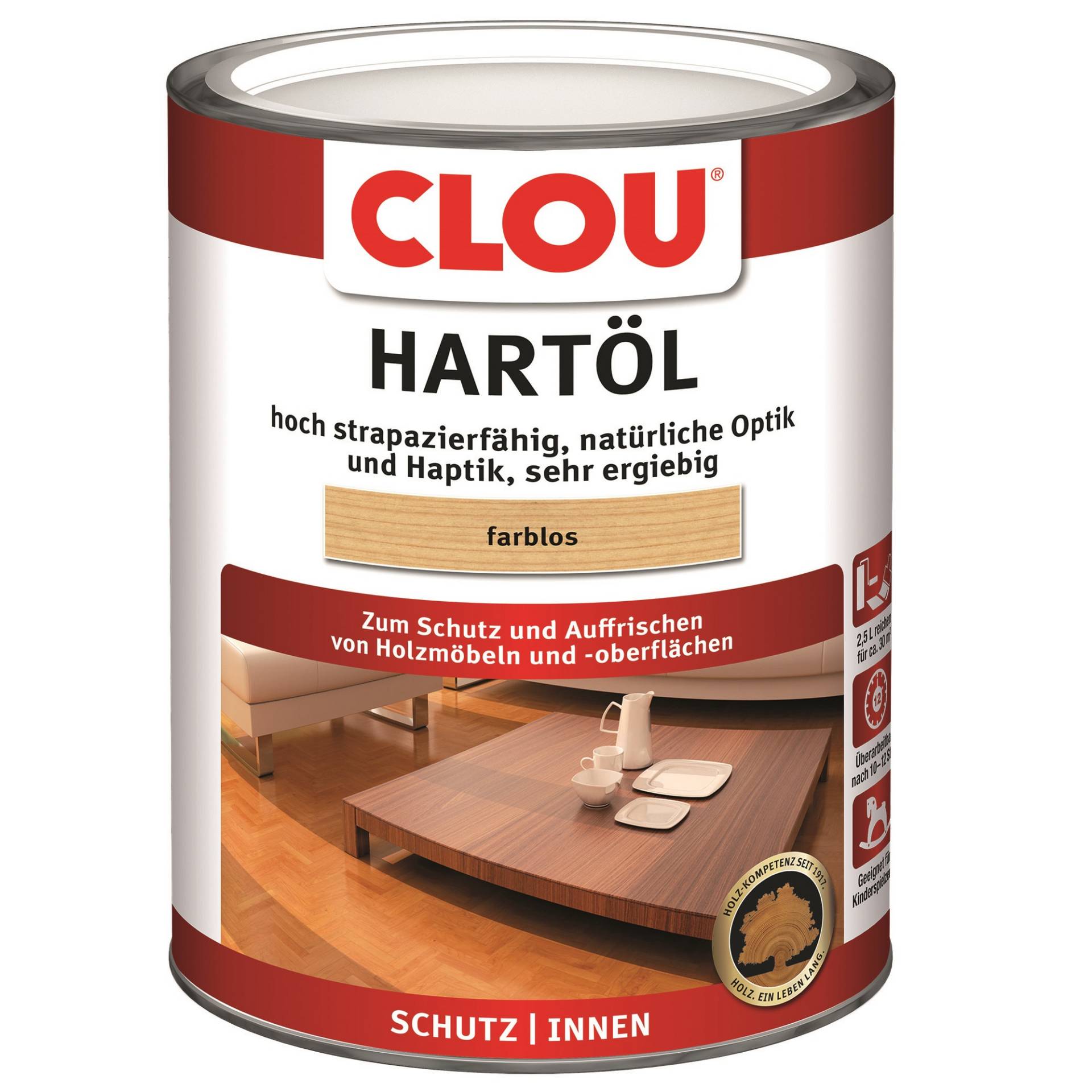 Clou Hartöl transparent 2,5 l von Clou