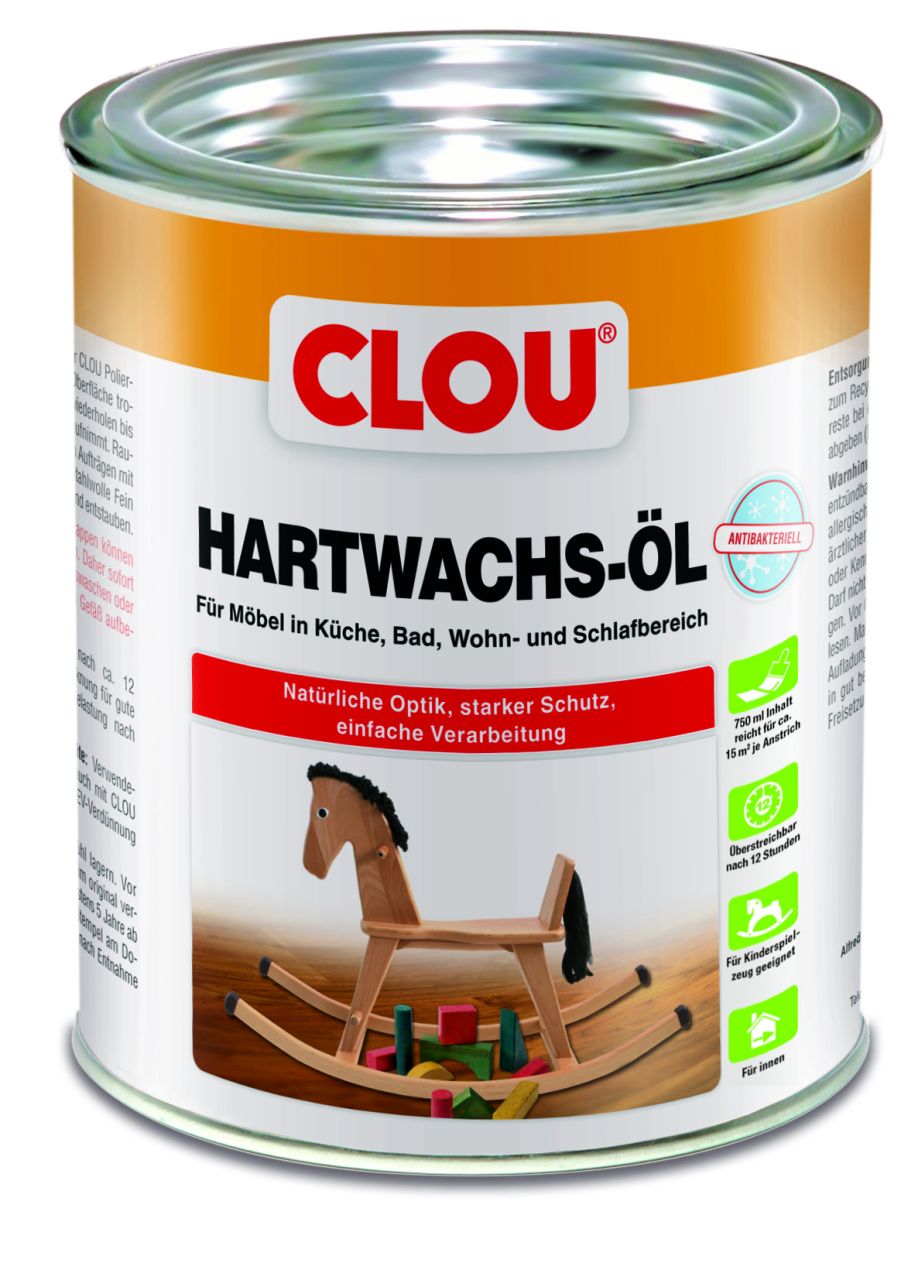 Clou Hartwachs Öl antibakteriell 750 ml von Clou