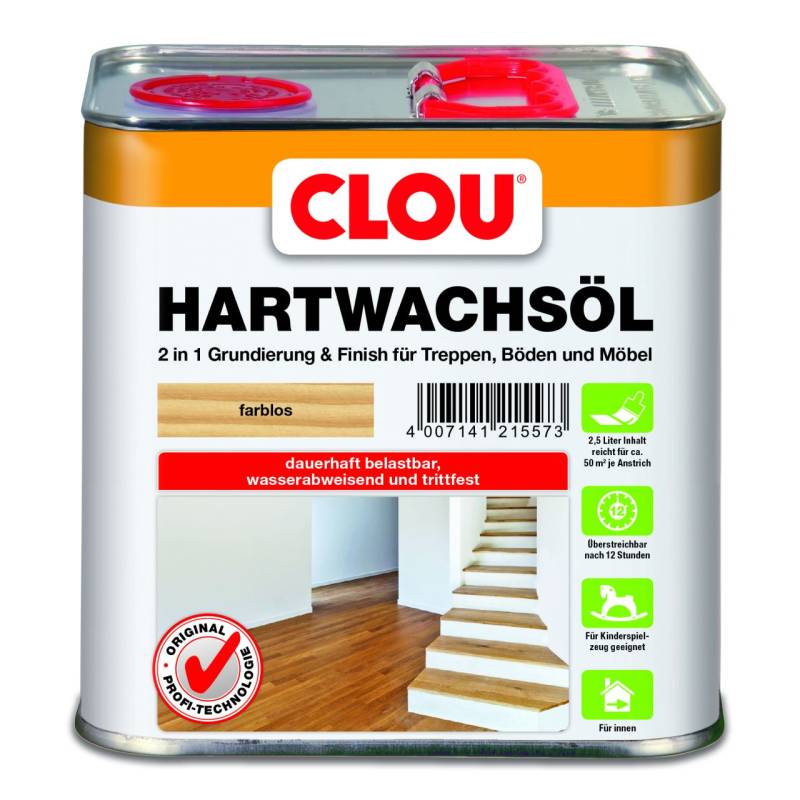 Clou Hartwachs Öl farblos 2,5 L von Clou
