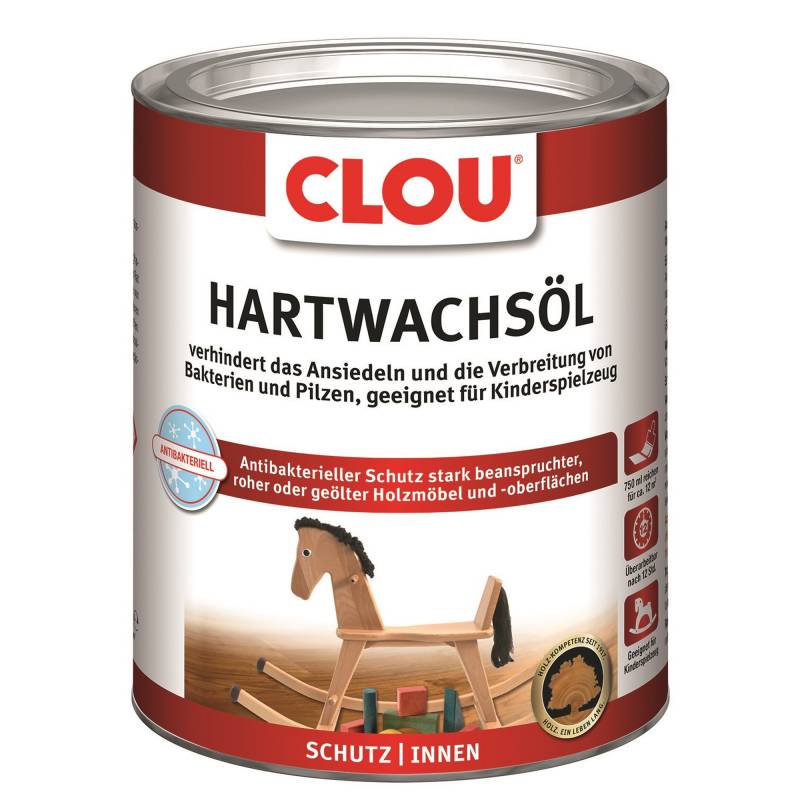 Clou Hartwachsöl antibakteriell transparent 750 ml von Clou