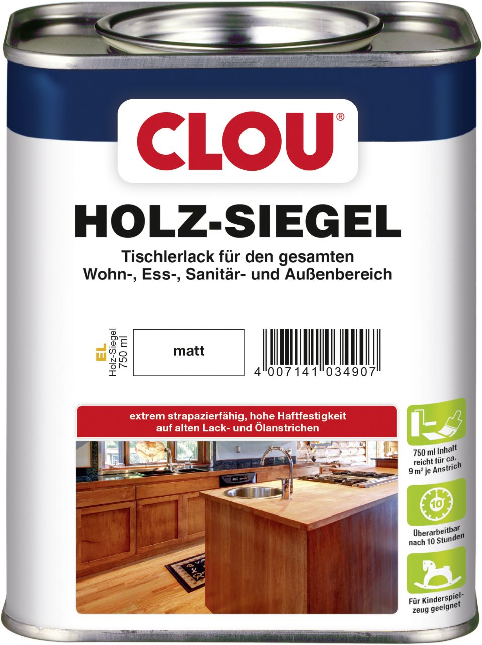 Clou Holz Siegel 750 ml matt von Clou