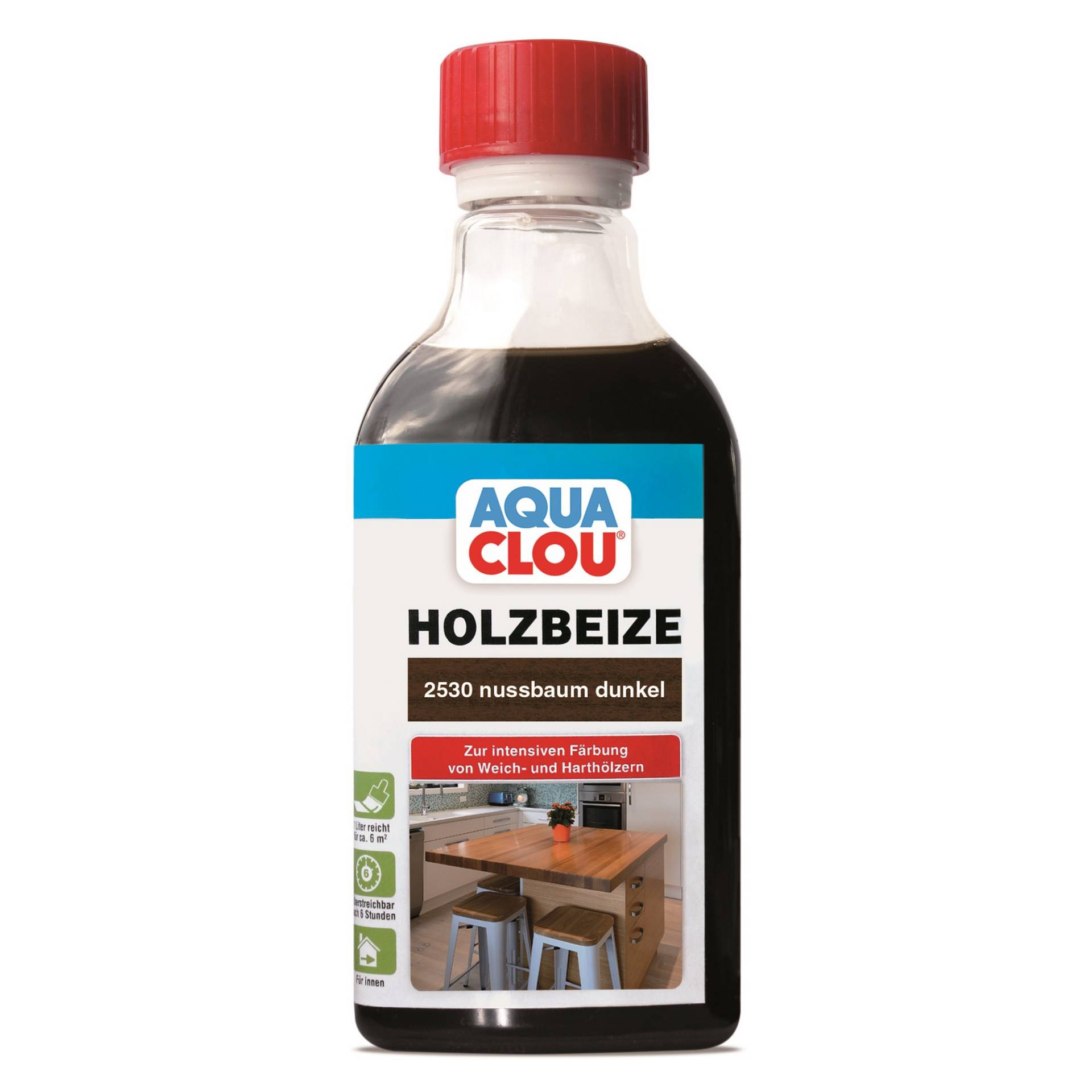 Clou Holzbeize nussbaumfarben dunkel 250 ml von Clou