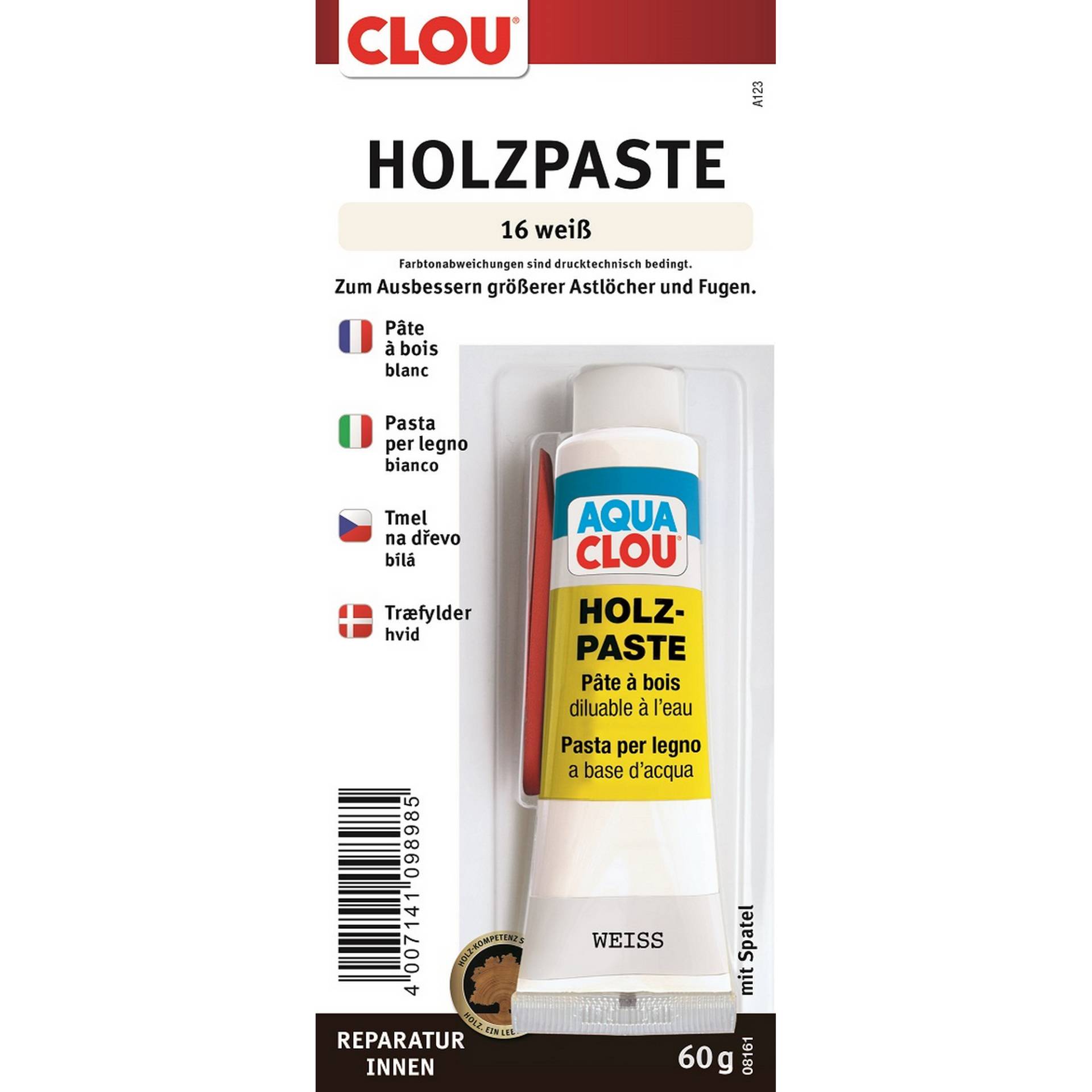 Clou Holzpaste weiß 50 g von Clou