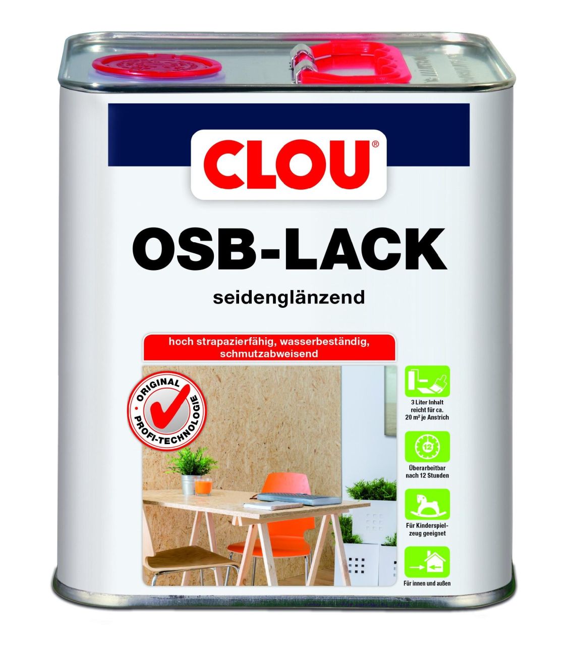 Clou OSB Lack 3 L seidenglänzend von Clou