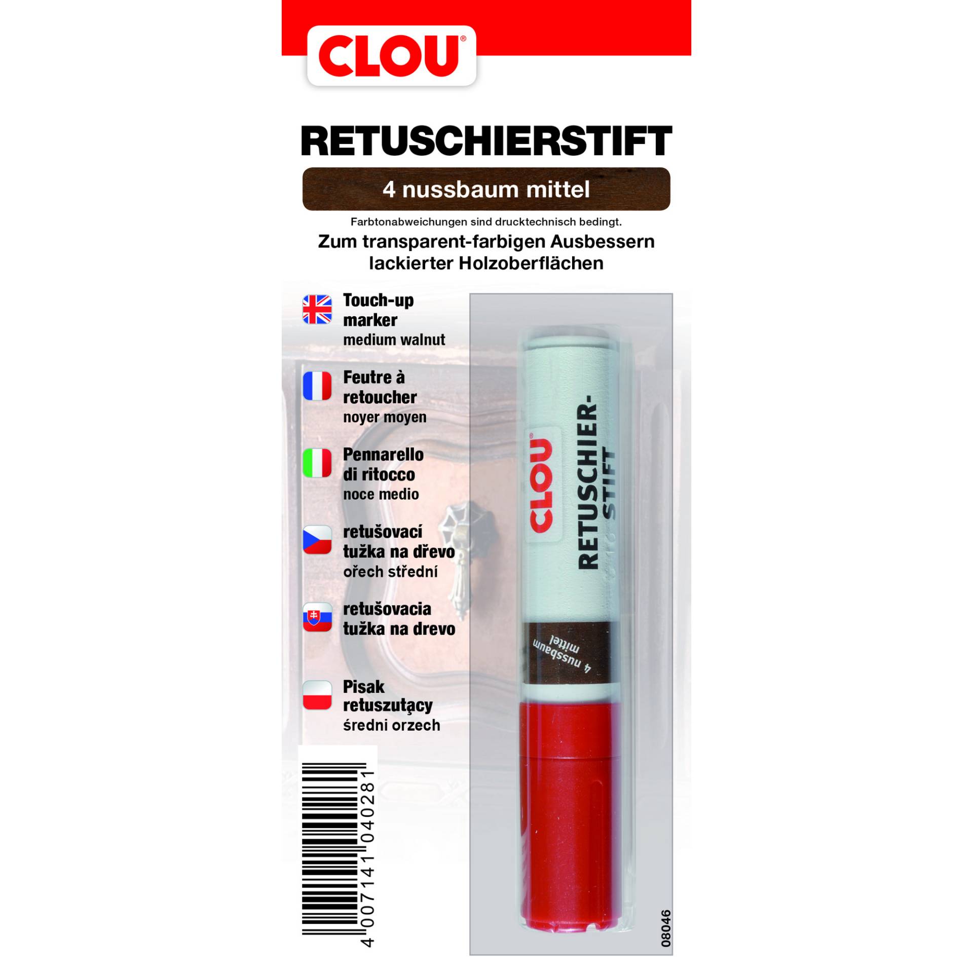 Clou Retuschierstift nussbaumfarben mittel von Clou