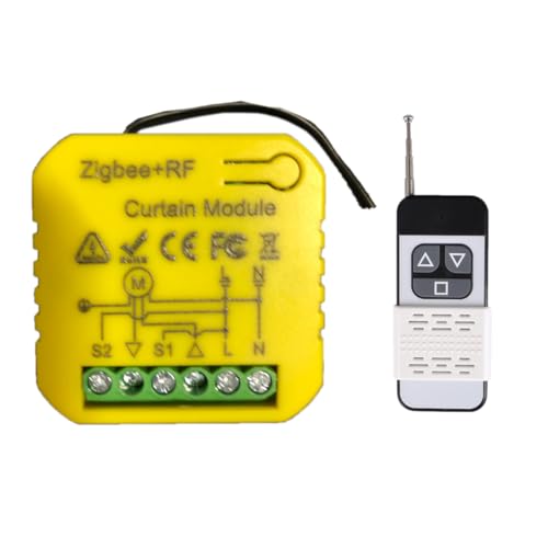 Fernbedienung für kabellose elektrische Jalousien, Zigbee-Modul RF 433 MHz, Empfänger zur Fernsteuerung von Rollläden, Jalousien und Vorhängen (1) von Cloud Even