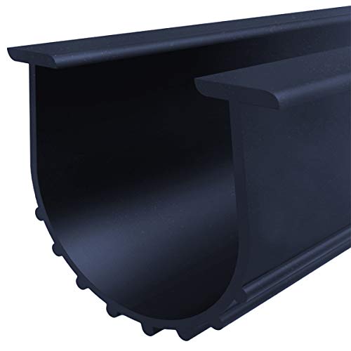 Garagentor-Dichtungsset 3 m, universelle Bodendichtung mit T-Ende aus Gummi in Profiqualität, 0,8 x 9,5 cm (Schwarz) von CloudBuyer