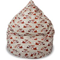 Leinen Kindersitzsack Bezug Füchse von CloudMakers