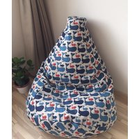 Leinen Sitzsack Bezug Lustiger Walmuster Leinen Sitzsack Bezug Lustiger Walmuster von CloudMakers
