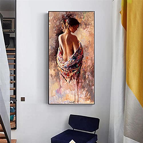 Abstrakte Semi Naked Woman Poster Woman Body Gemälde Bild Sexy Beauty Poster Semi Naked Woman Wanddeko Wohnzimmer Veranda Wanddekor Cuadros I16134 von CloudShang