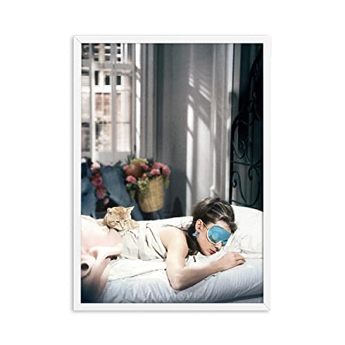 CloudShang Nette Audrey Hepburn FrühTeilige Poster Audrey Hepburn Schlaf Kunstdrucke Mode Wand Bilder Audrey Hepburn Bild Vintage Mode Bild Salon Schlafzimmer Dekor K11199 von CloudShang