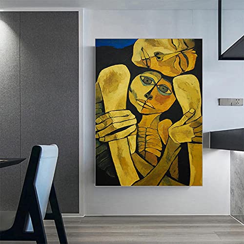 CloudShang Oswaldo Guayasamin Bild abstrakte Figur Gemäldedruck Paar Poster Wohnzimmer Korridor Dekor Abstrakter Expressionismus Oswaldo Guayasamin Wall Gemälde I30075 von CloudShang