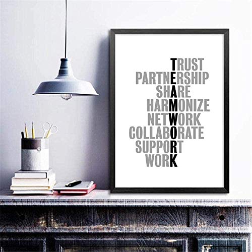 CloudShang Teamwork Motivationszitate Wanddeko Teamwork Bild Bild Leinwand Büro Teamwork Inspirierende Zitat Poster Shop Büro Wand Dekor Bild F08149 von CloudShang