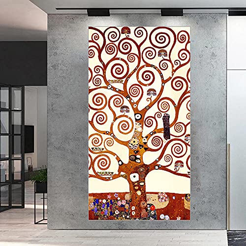 Gustav Klimt Bild Baum des Lebens Bild Abstrakte Wanddeko Goldener Stil Poster Symbolistische Wandbild Moderne Wohnzimmer Veranda Wanddekor I07124 von CloudShang
