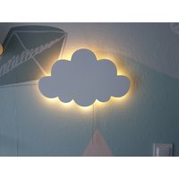 Nachtlicht Wolke Led - Handgemacht Aus Mdf | Batteriebetriebene Lampe Fürs Babyzimmer & Kinderzimmer Warmweißes Licht von CloudShelves