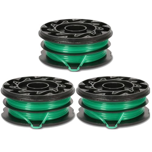 9,1 m 0,2 cm DF-080 Trimmer Ersatzspule für Black Decker GH1000 GH1100 GH2000 Eater Elektro Rasentrimmer Rasenkante, DF-080 & DF-080-BKP Dual Line Automatische Zufuhrspule (3 Stück) von Cloudarrow