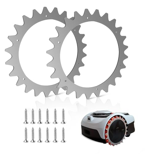 Cloudarrow 2 Pack Edelstahl Spikes für Segway Navimow i105E/i108E, 257mm Roboter Rasenmäher Rad Spikes Anti-Rutsch-Spikes Zubehör mit 12 Schrauben von Cloudarrow