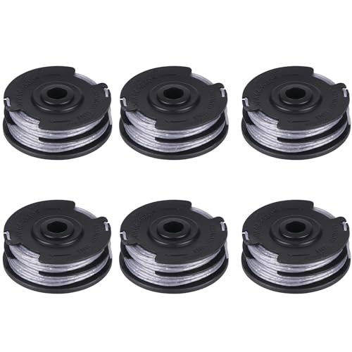 Ersatz-Rasentrimmerspulen für Bosch Art 24 27 30 30-36 LI Rasentrimmer-Schneidschnur, 1,65 mm, 6 m, doppelte Autofeed-Nylonspule, Teilenummer: F016800351, 6 Stück von Cloudarrow