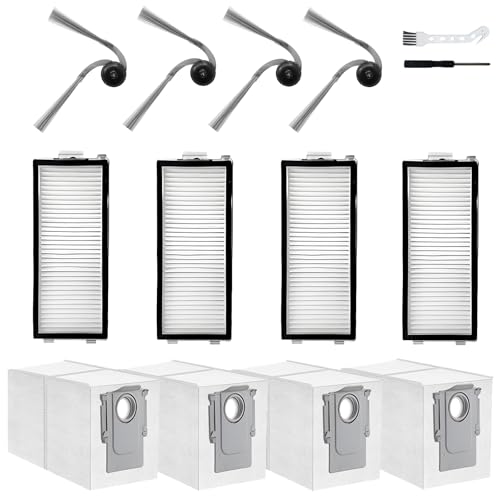 Ersatz-Zubehör-Set für Roborock Saros Z70 Roboter-Staubsaugerteile, 4 Hepa-Filter + 4 Seitenbürsten + 4 Staubbeutel + 2 Werkzeuge Ersatz-Zubehör-Set für Roborock Saros Z70 Roboter-Staubsaugerteile, 4 Hepa-Filter + 4 Seitenbürsten + 4 Staubbeutel + 2 Werkzeuge von Cloudarrow