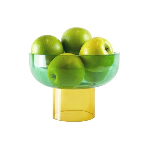 Cloudnola Dekorative Glasschale, wendbar, Grün und Gelb, 20,3 cm x 14,2 cm, für Unterhaltung, Obstschale, Tafelaufsatz, Geschenk für Hochzeiten, Geburtstage Cloudnola Dekorative Glasschale, wendbar, Grün und Gelb, 20,3 cm x 14,2 cm, für Unterhaltung, Obstschale, Tafelaufsatz, Geschenk für Hochzeiten, Geburtstage von Cloudnola