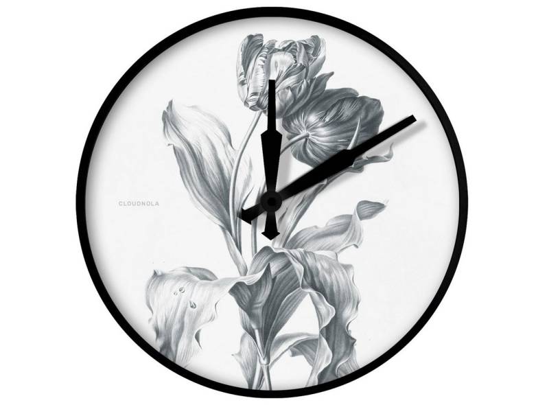 Cloudnola Wanduhr Flower Pierre François Legrand Tulpe von Cloudnola