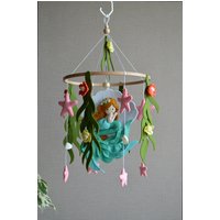 Baby Mobile Meerjungfrau Kinderzimmer, Shower, Mädchen Mobile, Ornament von CloudofjoyArt