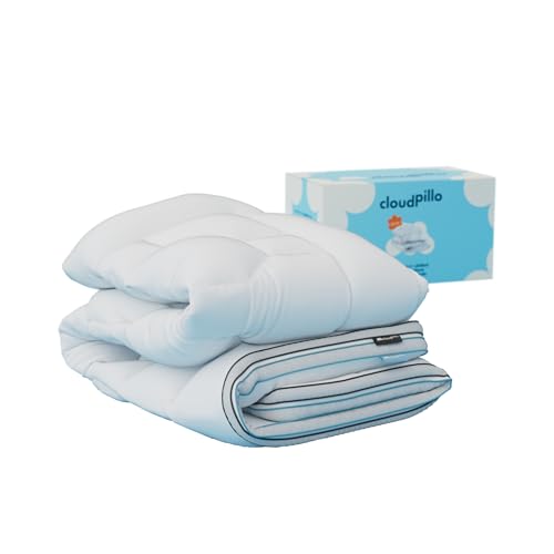Cloudpillo 4 Seasons Duvet – Komfortable Bettdecke für ganzjährig, Luftdurchlässig und Hypoallergen, Mit Airflow-Technologie und Anti-Milben-Stoff, 200 x 200 cm, Weiß von Cloudpillo