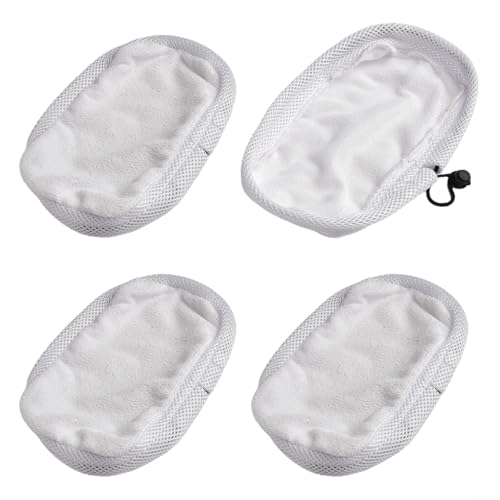 Cloudpower 4 Stück Dampfreiniger-Pads für Morphy For Richards 720020 720021 720502 wiederverwendbare Mikrofaser-Pads 9-in-1 Dampfreinigertücher von Cloudpower